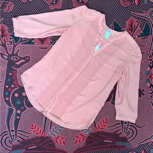 H&M Dusty Rose Pintuck Blouse